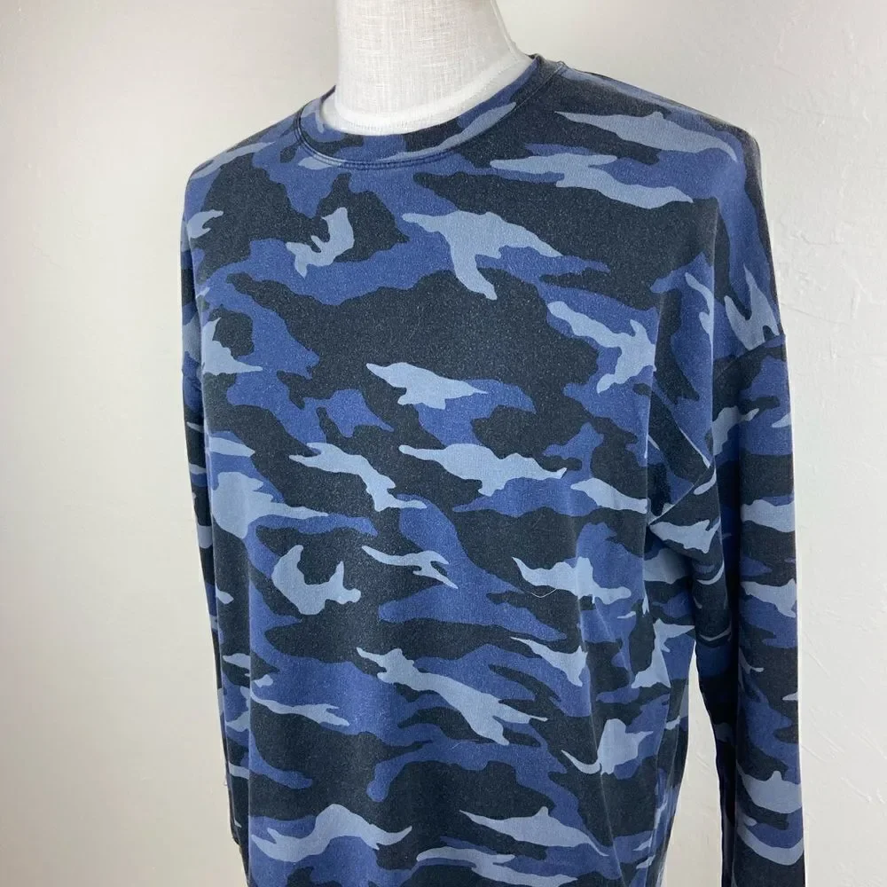 Athleta Studio to Street Printed Sweatshirt - Navy Camo